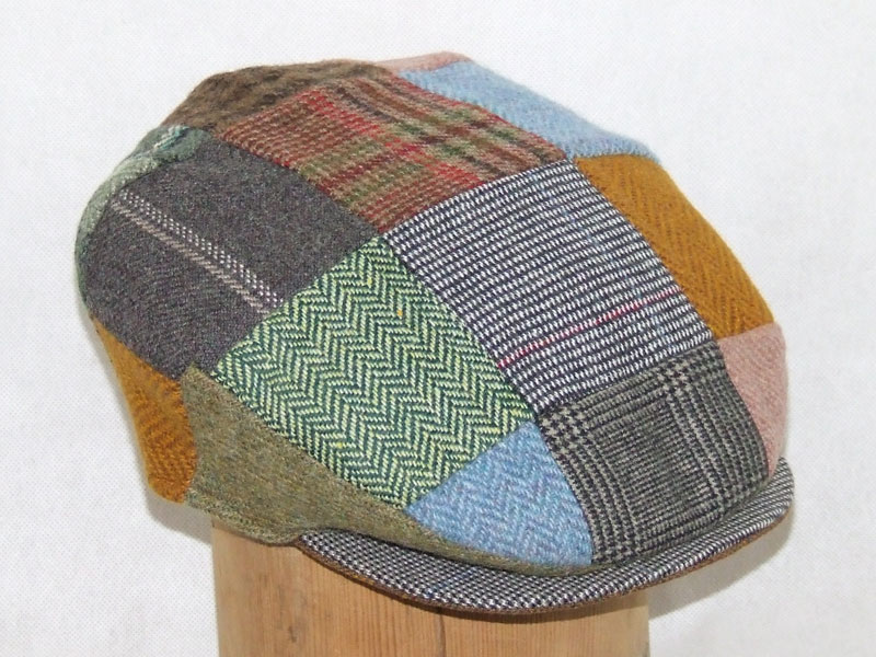 Irish Vintage Patchwork Tweed Cap - Click Image to Close