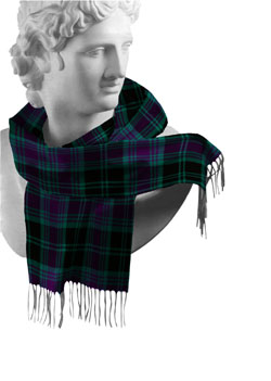 Carlow County Tartan Lambswool Scarf - Click Image to Close