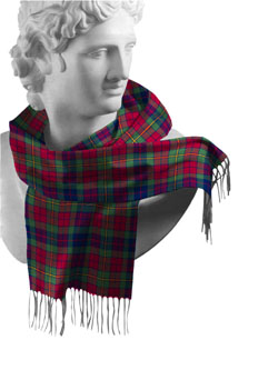Clare County Tartan Lambswool Scarf - Click Image to Close