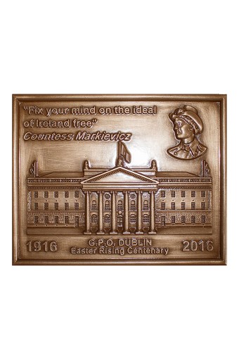 Countess Markievicz Bronze Plaque 14cm - Click Image to Close