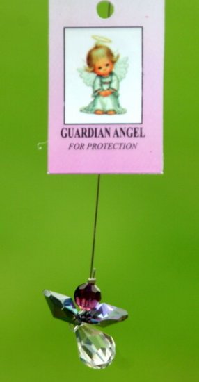 Crystal Hanging Angel/Guardian - Click Image to Close