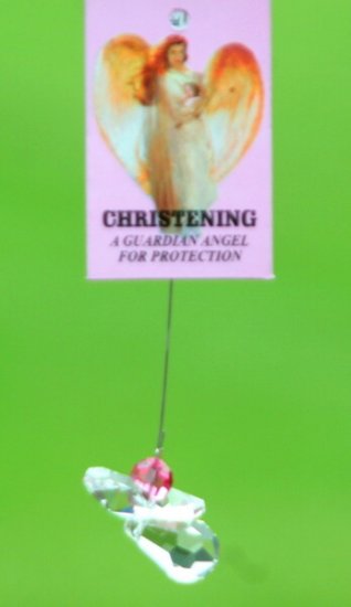 Crystal Hanging Angel/Christening Girl - Click Image to Close