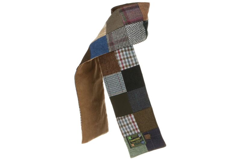 Donegal Patchwork Tweed Scarf - Click Image to Close