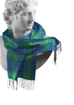 Donegal County Tartan Lambswool Scarf - Click Image to Close