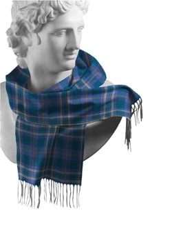 Fermanagh County Tartan Lambswool Scarf - Click Image to Close