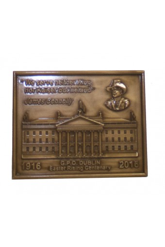 James Connolly Bronze Plaque 14cm - Click Image to Close