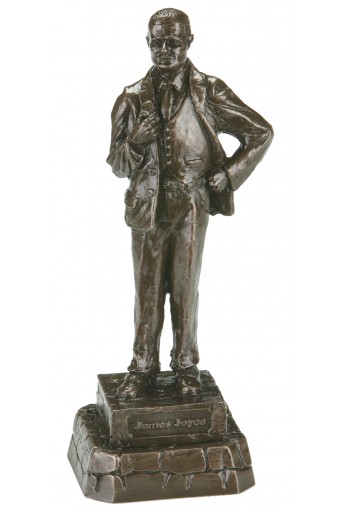James Joyce Bronze Statue 23cm - Click Image to Close