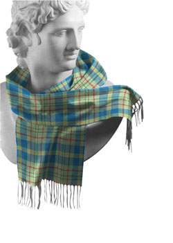 Kildare County Tartan Lambswool Scarf - Click Image to Close