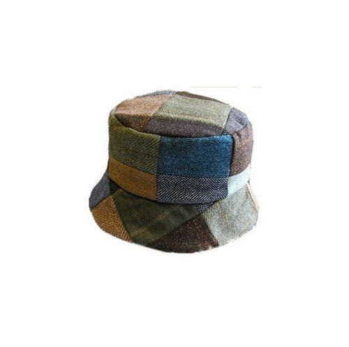 Patchwork Tweed Ladies Hat - Click Image to Close