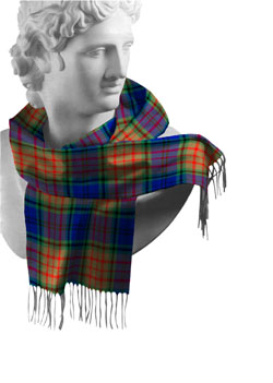 Longford County Tartan Lambswool Scarf - Click Image to Close