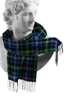 Offaly County Tartan Lambswool Scarf - Click Image to Close