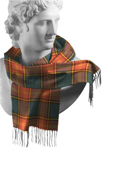 Roscommon County Tartan Lambswool Scarf - Click Image to Close