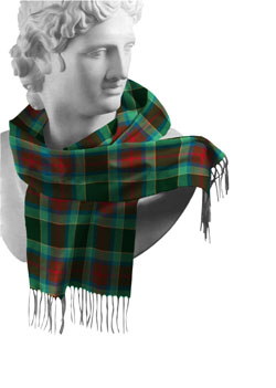 Waterford County Tartan Lambswool Scarf - Click Image to Close