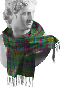 Westmeath County Tartan Lambswool Scarf - Click Image to Close