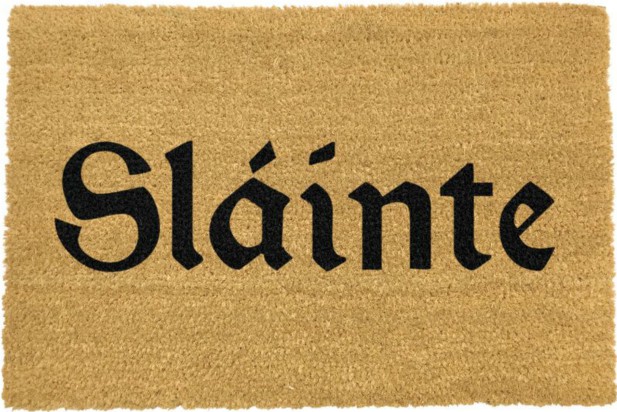 Irish Slainte Doormat - Black - Click Image to Close