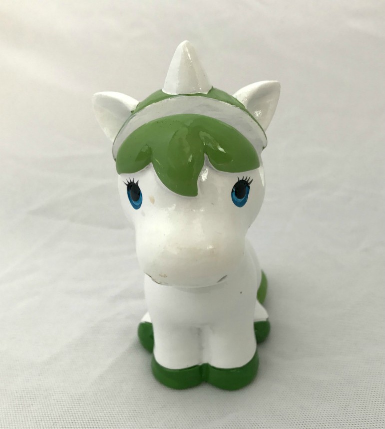 Unicorn Green and White Eye Glass Holder - Click Image to Close