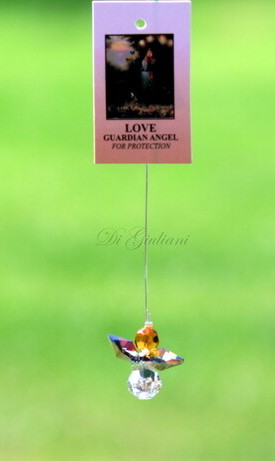 Crystal Hanging Angel/Love - Click Image to Close