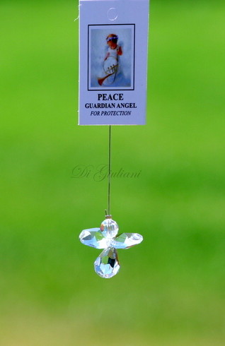Crystal Hanging Angel/Peace - Click Image to Close