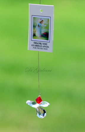 Crystal Hanging Angel/Thankyou - Click Image to Close
