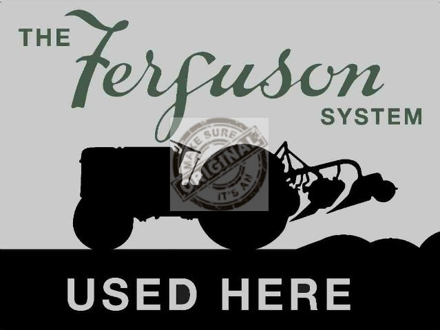 Ferguson Enamelled Mono Color Metal Sign - Click Image to Close