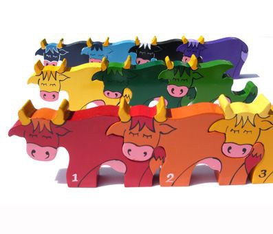 Number Cow Row Jigsaw - Click Image to Close